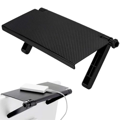 Abbildung von goldmiky Screen Top Shelf, TV Regal, Ablageregal für Bildschirm, Einstellbares und Faltbares Computer Monitor Speicherregal Box, Kamera, Router Zuhause