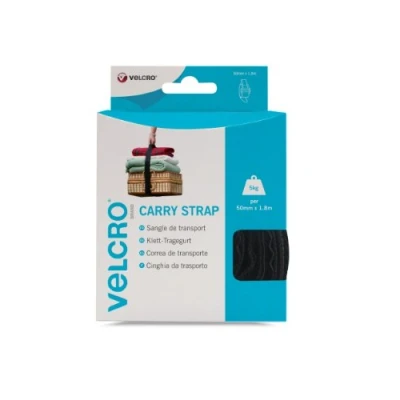 Abbildung von VELCRO Marke Tragegurt Starker &amp; sicherer Mehrzweck Trageriemen Schwarz 50mm x 1.8m