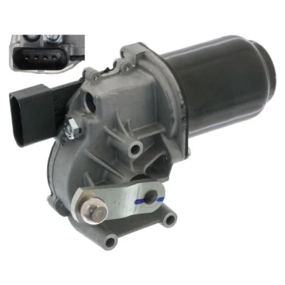 Abbildung von FEBI BILSTEIN 48665 Scheibenwischermotor 12 vorne für Linkslenker SKODA: Fabia III Kombi, Rapid Spaceback, Schrägheck