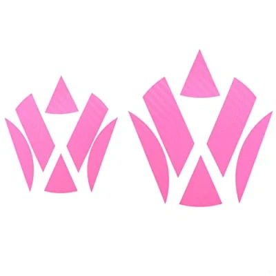 Abbildung von Finest Folia Emblem Ecken Inlays Folie Aufkleber passgenau K006/K007 (Carbon Rosa)