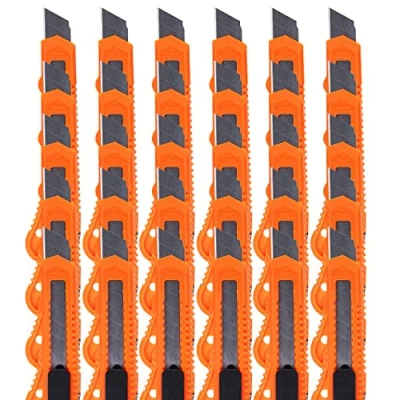 Abbildung von OFFICEPOINT Cuttermesser Set Rot 30 Stück 18mm Cutter Teppichmesser mit Wechselklinge Tapetenmesser präziser Klingenführung