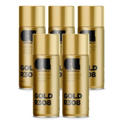 Abbildung von COSMOS LAC Sprühlack Sprühdose 400ml Sprühfarbe für den DIY Bereich, geeignet alle Oberflächen Lackspray 5, Gold