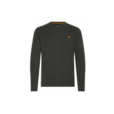 Abbildung von Indicode Jeans Idphillo Langarmshirt, Herren, Größe: Medium, Charcoal mix