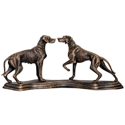 Abbildung von Aubaho Dekofigur Eisenfigur Hund Jagdhund Figur Skulptur Eisen Antik Stil 49cm