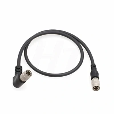 Abbildung von HangTon Stromkabel Stecker Hirose 4 Pin auf für Soundgeräte MixPre 688 Mixer Zoom F8 Recorder 50cm, rechtwinklig gerade