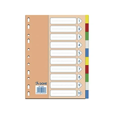 Abbildung von DOHE Register Basic / 1/4 Format Natur 10 Positionen 5 Farben