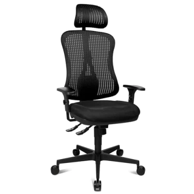 Abbildung von Topstar Bürostuhl Head Point SY inkl. Armlehnen und Kopfstütze schwarz/schwarz