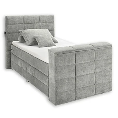 Abbildung von ED EXCITING DESIGN Boxspringbett &quot;Denver&quot;, mir motorisierter TV Halterung bis 40 Zoll, Duo Matratze und Bettkasten
