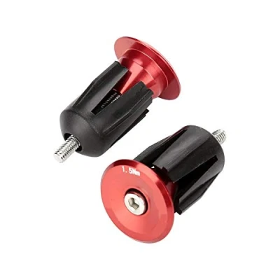 Abbildung von 1 Para Fahrrad Lenkerendstopfen Lenkerendschieber Aluminiumlegierung Lenkerkappe für Rennrad Mountainbike(Rot)