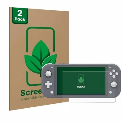 Abbildung von ScreenLeaf (2 Stück Schutzfolie für Nintendo Switch Lite [nachhaltiger Displayschutz, Folie, transparent, kratzfest]