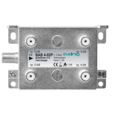 Abbildung von Axing BAB 4 02P Fach Terminal Abzweiger Kabelfernsehen CATV Multimedia DVB T2 5 1218 MHz