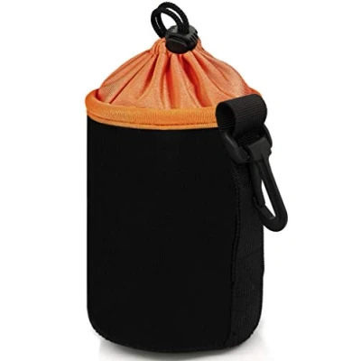 Abbildung von MyGadget Objektivtasche Neopren [M] mit Fleece Fütterung Objektivbeutel Schutztasche wasserabweisend für Kamera Objektive z.B. Canon, Sony Schwarz