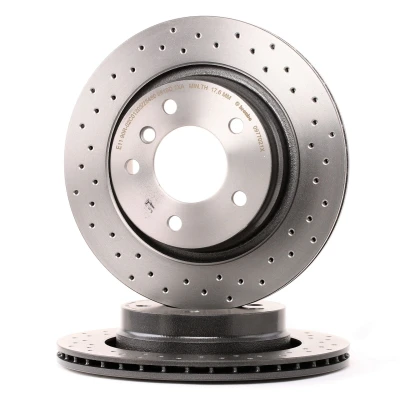 Abbildung von BREMBO XTRA LINE 09.7702.1X Bremsscheibe 294 19 5 gelocht/innenbel. beschichtet hochgekohlt mit Schrauben BMW: 3 Cabrio, Touring, Coupe
