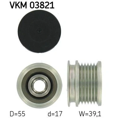 Abbildung von SKF VKM 03821 Freilauf Lichtmaschine 39,1 MERCEDES BENZ: E Klasse Limousine, Vito Bus, T modell