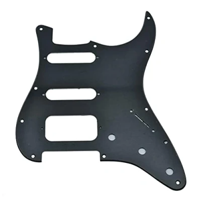 Abbildung von Dopro 11 Loch Strat HSS Gitarre Pickguard 2 Schrauben Humbucking Pickup Mount für American FD Stratocaster Matt Black