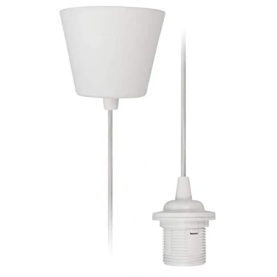 Abbildung von McShine Lampenaufhängung Schnurpendel Fassung E27 Fassung, 230V, 1,2m Kabel ideal für Renovierung frei wählbarer Lampenschirm (Textilkabel)
