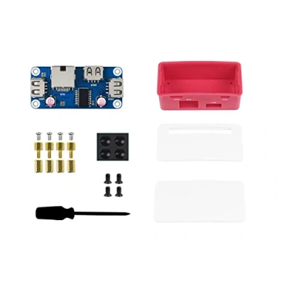 Abbildung von IBest Ethernet/USB HUB HAT B with Box for Raspberry Pi Zero/Zero W/2 W/Zero WH/2 WH,Ethernet USB Case, 1x RJ45 Ethernet Port,3X Ports Compatible USB2.0/1.1