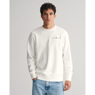 Abbildung von GANT Graphic NECK Sweatshirt, Herren, Größe: XXL, Eggshell