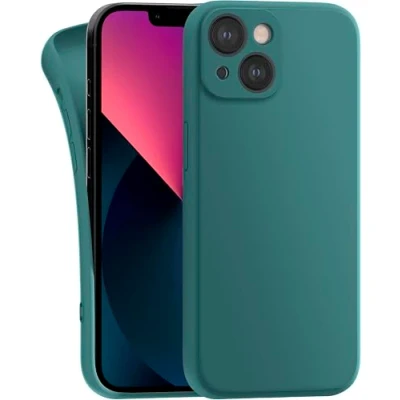 Abbildung von MyGadget Hülle Kompatibel mit iPhone 13 Mini robuste Silikon Schutzhülle TPU Case Slim Silikonhülle Back Cover Kratzfest Handyhülle Matt Olivgrün
