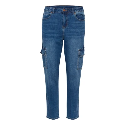 Abbildung von Kaffe Kasinem Jeans Slim Fit, Damen, Größe: 34, Medium blue denim