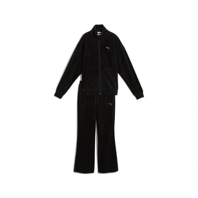 Abbildung von Puma Velour Rib Relaxed Trainingsanzug Damen Mit Plain Black Größe: XS