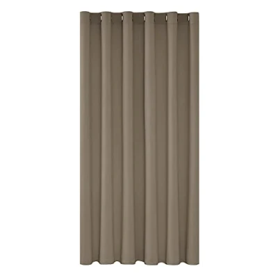 Abbildung von Deconovo Thermo Vorhänge Blickdicht Gardine Verdunkelungsvorhang mit Ösen Schlafzimmer, 214x203 cm(HöhexBreite), Taupe, 1 Stück