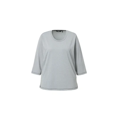 Abbildung von Ulla Popken Decorative Langarmshirt, Damen, Größe: 42/44, Graphite gray