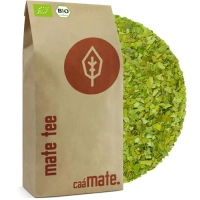 Abbildung von BIO Yerba Mate Tee 200g ● Mateblätter pur frisch &amp; grün fair, ökologisch luftgetrocknet organic kontrolliert, zertifiziert abgefüllt in Deutschland