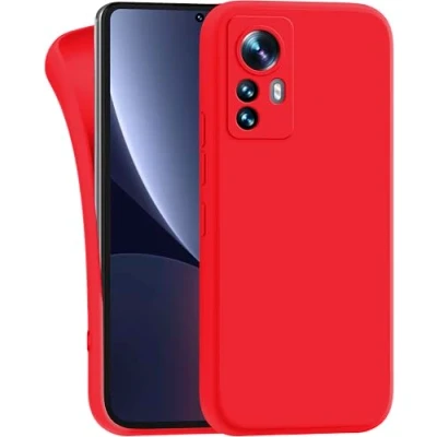 Abbildung von MyGadget Hülle für Xiaomi 12 12x robuste Silikon Schutzhülle TPU Case Slim Silikonhülle Back Cover Kratzfest Handyhülle Matt Rot