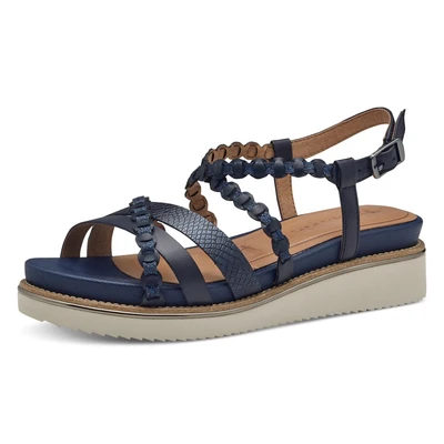 Abbildung von Tamaris Keilsandalette, Riemchensandale, Sommerschuh mit verstellbarer Schnalle