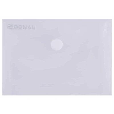 Abbildung von DONAU Umschlagmappe Schnappverschluss PP A7 180 Mikron Transparent / Typ Umschlag/Art Mit Schnappsperre/Index N.a. Material Pp/Farbe Transparent/Format Dicke [mm] 180µm
