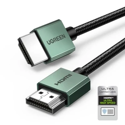Abbildung von UGREEN 8K Flexibles und Schlankes HDMI Kabel, 2.1 Kabel 10K 60Hz 4K 120Hz DynamicHDR, HDCP, eARC, High Speed 48Gbps Aluminium kompatibel mit PS5/PS4, Xbox Series X/S/HDTV Projektor (3M)