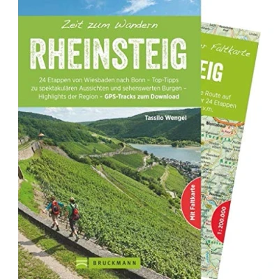 Abbildung von Bruckmann Wanderführer: Zeit zum Wandern Rheinsteig. 40 Wanderungen und Ausflugsziele auf dem Mit Wanderkarte Herausnehmen.: 24 ... der Region GPS Tracks Download