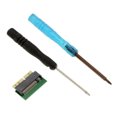 Abbildung von KALEA INFORMATIQUE M2 Adapter zum Ersetzen der Original SSD eines MAC Laptops 2013 2014 2015 2016 2017 2018 2019 2020 mit 12+16 Punkten durch eine M.2 NGFF PCIe M Key SSD, Werkzeugen.