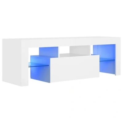 Abbildung von vidaXL TV Schrank mit LED Leuchten Weiß 120x35x40 cm (1 St)