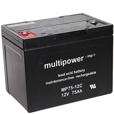 Abbildung von Multipower MP75 12C 12V/ 75000mAh Zyklenakku Blei Bleigel Akku Zyklenfest