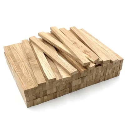 Abbildung von 40x Holzleiste 16x8x250mm Eiche lose Bastelklötzchen zum Basteln Bastelstäbe (Eiche 16x8x250mm)