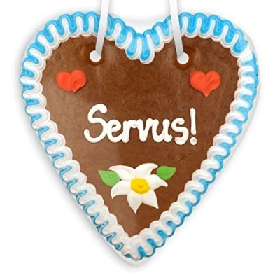 Abbildung von Lebkuchenherz 18cm Servus !