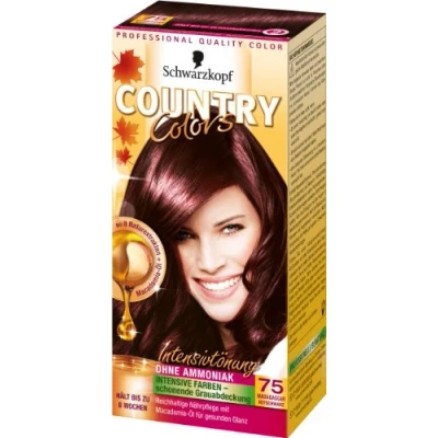 Abbildung von SCHWARZKOPF COUNTRY COLORS Intensiv Tönung, Haarfarbe 75 Madagascar Rotschwarz, Stufe 2, 3er Pack (3 x 123 ml)
