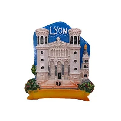 Abbildung von 3D Lyon Frankreich Kühlschrank Kühlschrankmagnet Tourist Souvenirs Handmade Harz Handwerk Magnetische Aufkleber Home Küche Dekoration Reise Geschenk