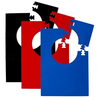 Abbildung von KOTO 6pcs. Square Surround (12cm) Schwarz, Dartscheibe Umrandung, kostengünstige &amp; langlebige verhindert Schäden an Wänden Dartspitzen