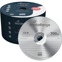 Abbildung von MediaRange CD R 700MB80min 52 fache Schreibgeschwindigkeit, 50er Cakebox