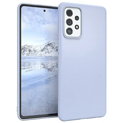 Abbildung von EAZY CASE Handyhülle Silikon mit Kameraschutz kompatibel Samsung Galaxy A72 / 5G in Himmelblau, Blau, Ultra dünn, Slimcover, Silikonhülle, Hülle, Softcase, Backcover