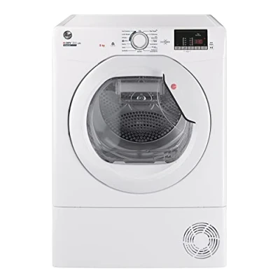 Abbildung von Hoover Kondenstrockner weiss HLE C9DE 84, 9 kg, AquaVision Kondenswasserbehälter