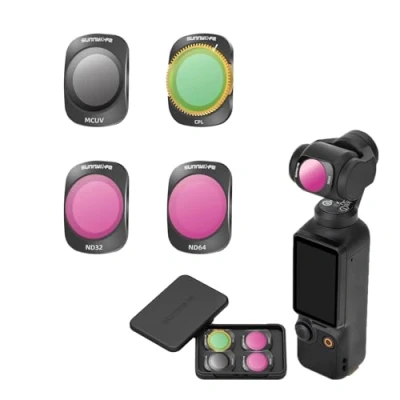 Abbildung von MotuTech Filter Set für DJI Osmo Pocket 3 mit neutraler Dichte, UV Filter, polarisierend, verstellbar, CPL+MCUV+ND32+ND64