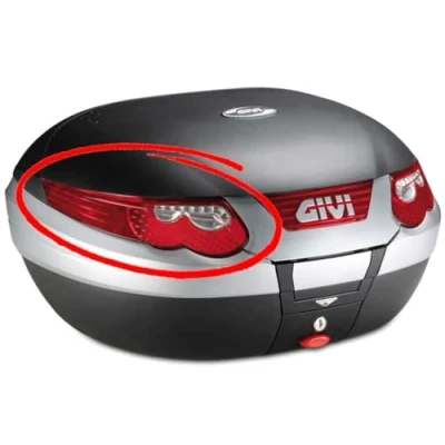 Abbildung von Givi Z696R Reflektor Rot mit Weißer Hintergrundfolie