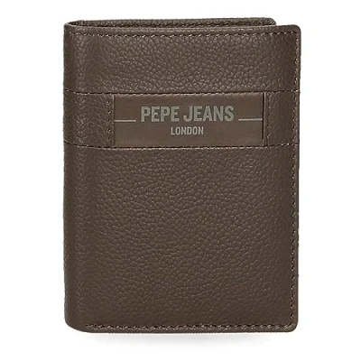 Abbildung von Pepe Jeans Checkbox Vertikale Geldbörse mit Geldbörse, braun, 8,5 x 10,5 1 cm Leder, Talla única,