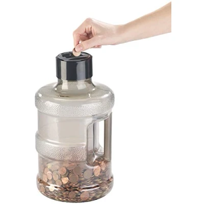Abbildung von infactory Digitale Spardose: XXL Jumbo Spardose mit elektronischem Münz Zählwerk, LCD Display, 6 l (Sparkasse Geldzählmaschine, Elektronische)