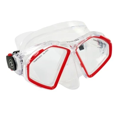 Abbildung von Aqualung Unisex Adult Hawkeye Mask, Red, Einheitsgröße