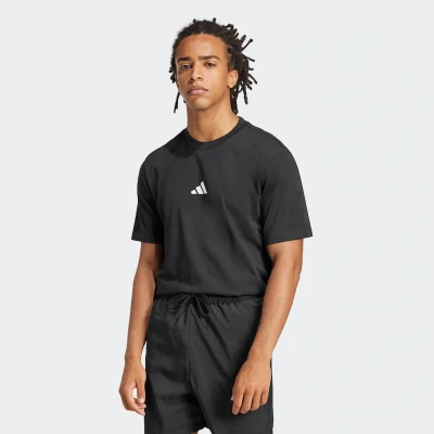 Abbildung von adidas Sportswear Essentials Small LOGO Single Tshirt basic, Herren, Größe: Large, Black/white